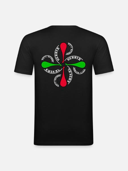 euskal herria pilotari symbol - Men's Slim Fit T-Shirt - black