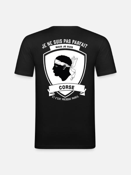 Corse Parfait - T-shirt près du corps Homme - noir