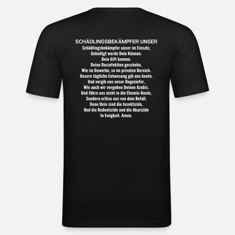 Schädlingsbekämpfer Kammerjäger Exterminator - Männer Slim Fit T-Shirt - Schwarz