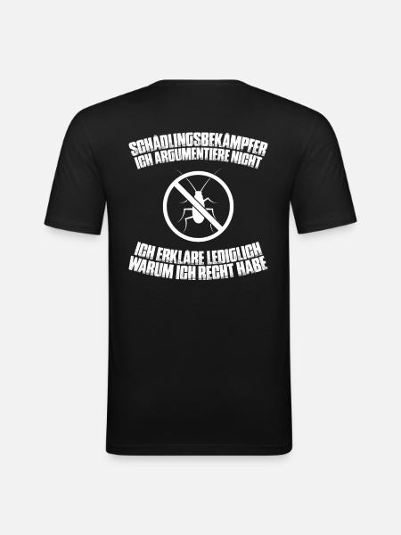 Schädlingsbekämpfer Kammerjäger Exterminator - Männer Slim Fit T-Shirt - Schwarz