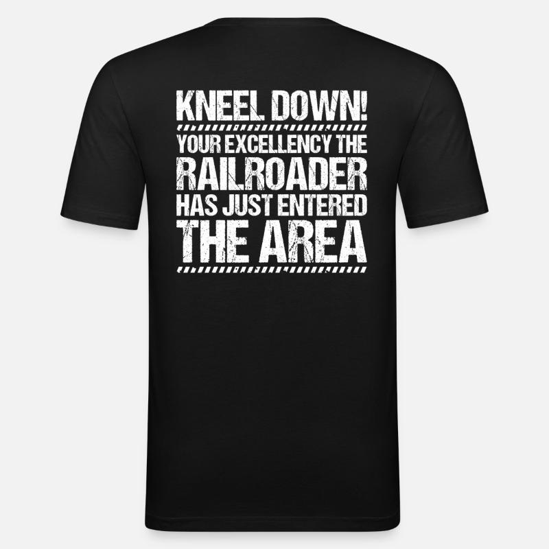 Railroader Train Driver Railroader - Men's Slim Fit T-Shirt - black