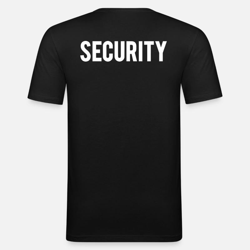 security - Männer Slim Fit T-Shirt - Schwarz