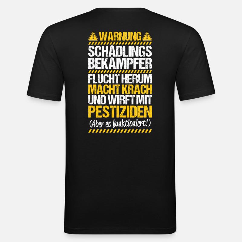 Schädlingsbekämpfer Kammerjäger Exterminator - Männer Slim Fit T-Shirt - Schwarz