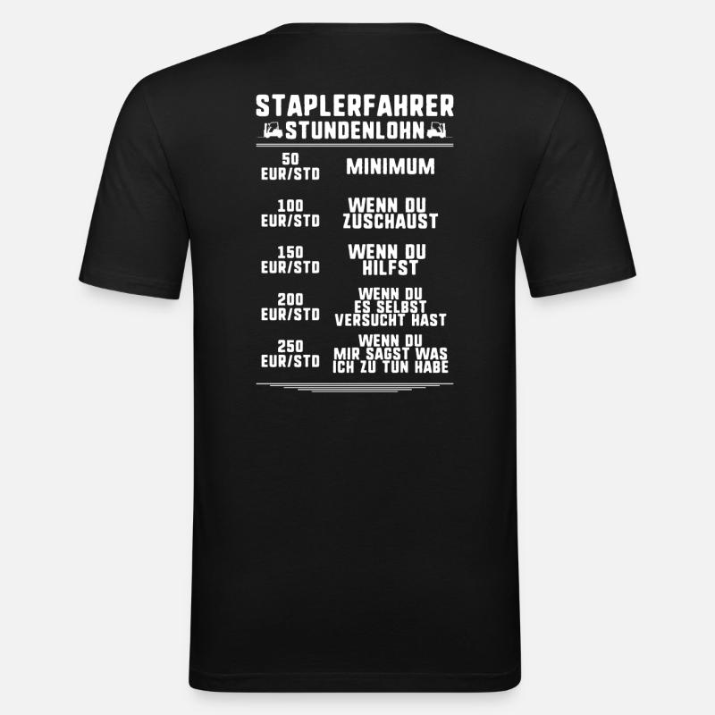 Forklift Driver Forklift Operator - Men's Slim Fit T-Shirt - black