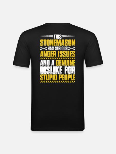 Steinmetz Steinbildhauer Stonemason Stone Mason - Men's Slim Fit T-Shirt - black