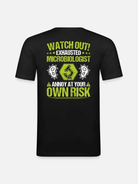 Microbiology Microbiologist Biology Biologist - Men's Slim Fit T-Shirt - black