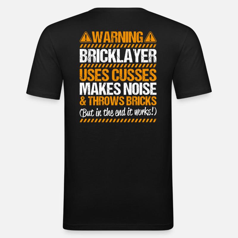 Master Masonry Masonry Bricklayer Mason - Men's Slim Fit T-Shirt - black