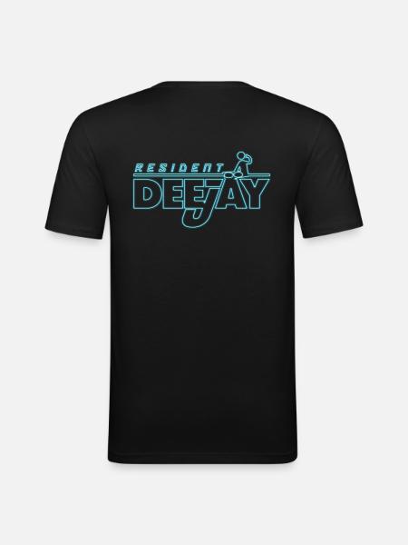 DJ RESIDENT - Men's Slim Fit T-Shirt - black