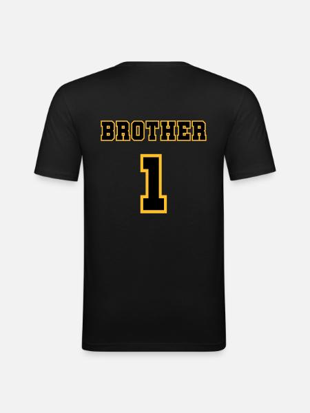 Brother 1 - T-shirt près du corps Homme - noir