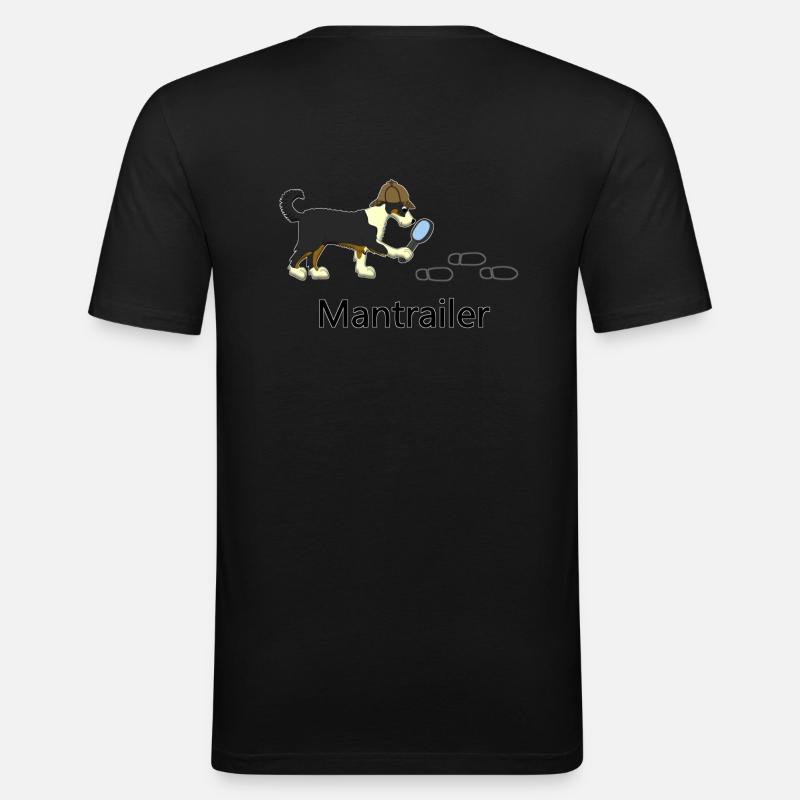 Mantrailing Gingi - Männer Slim Fit T-Shirt - Schwarz