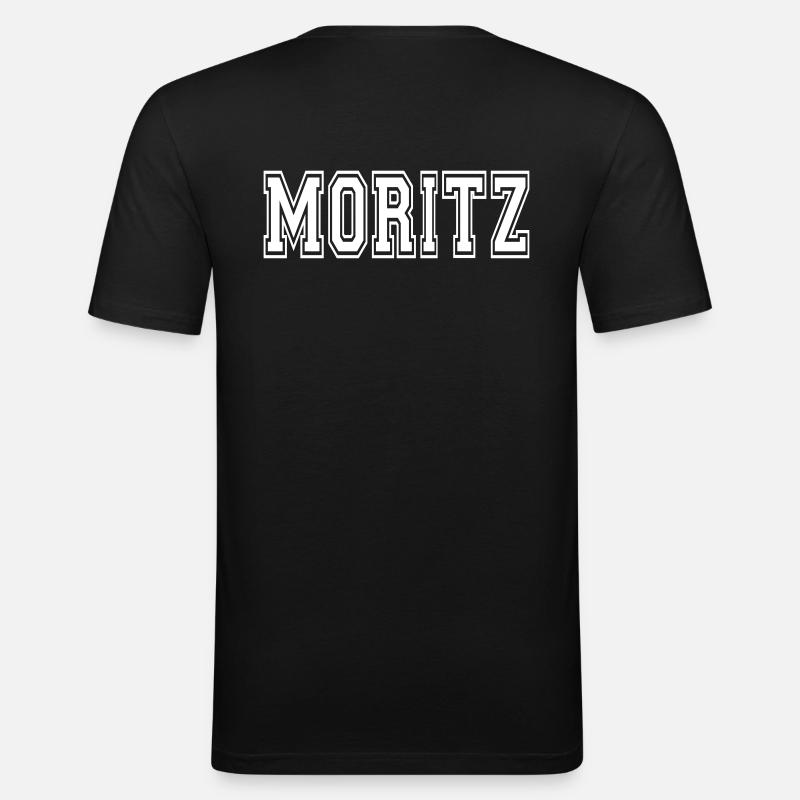moritz - Männer Slim Fit T-Shirt - Schwarz