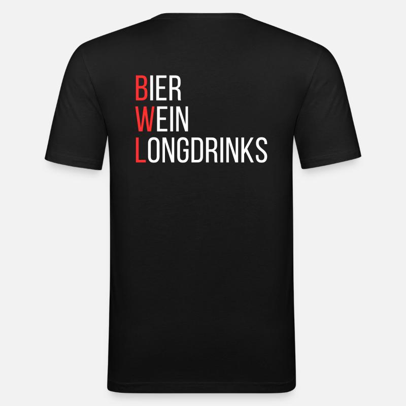 Ich studiere BWL - Männer Slim Fit T-Shirt - Schwarz