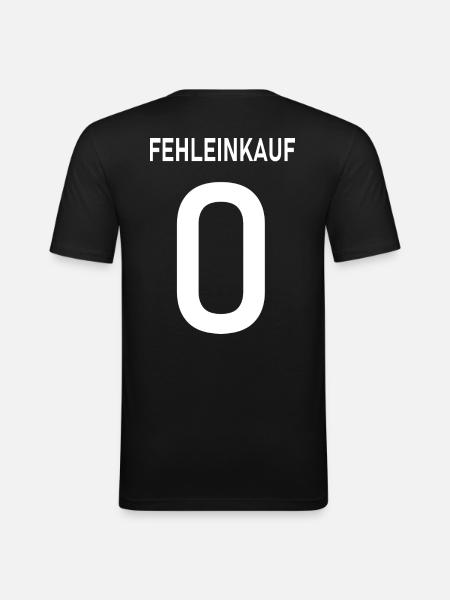 Fehleinkauf Weiss - Männer Slim Fit T-Shirt - Schwarz