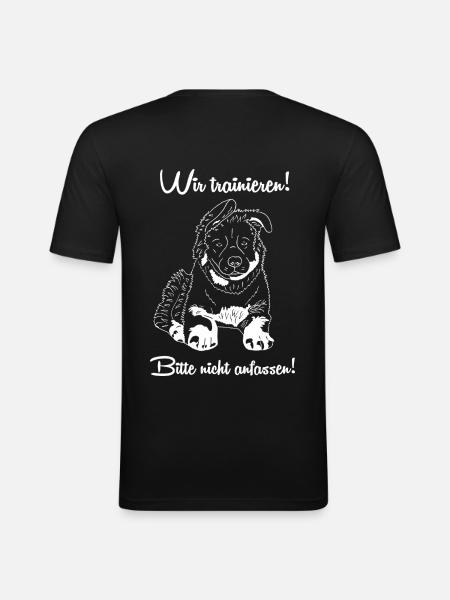 Altdeutscher Schäferhund - Männer Slim Fit T-Shirt - Schwarz