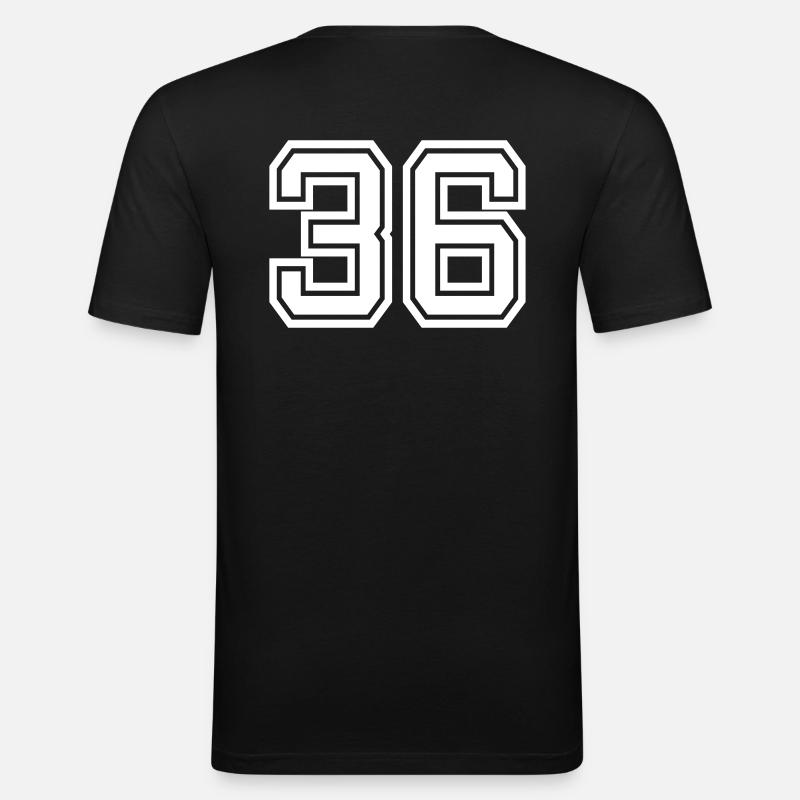 36 - Männer Slim Fit T-Shirt - Schwarz