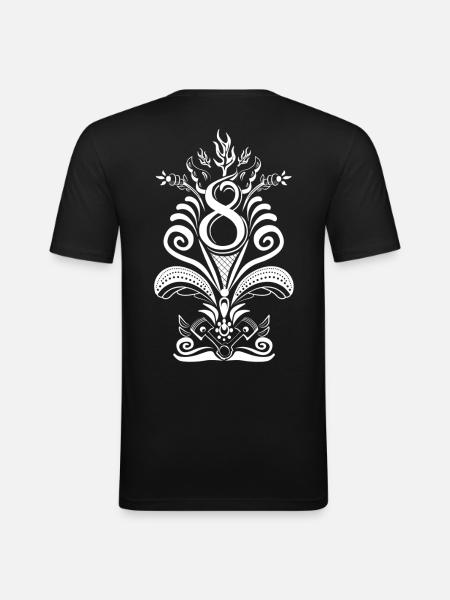 Kurbits V8 No:2 - weiß - Männer Slim Fit T-Shirt - Schwarz