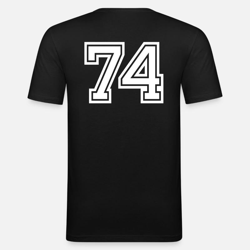 74 - Männer Slim Fit T-Shirt - Schwarz