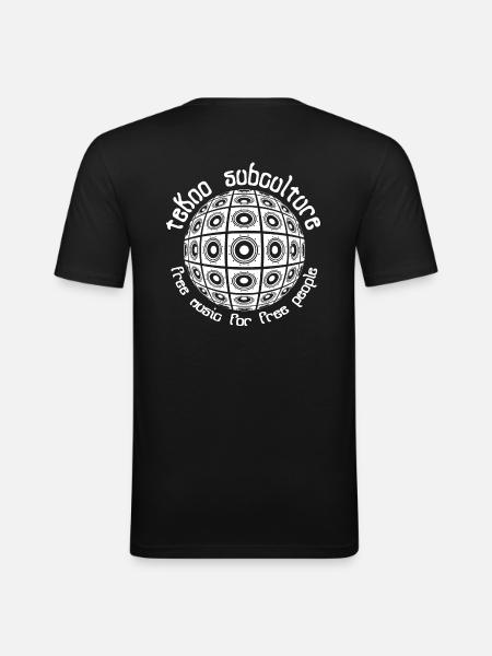 tekno subculture - Männer Slim Fit T-Shirt - Schwarz