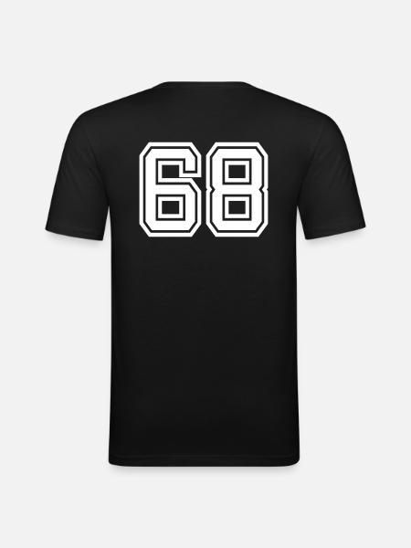 68 - Männer Slim Fit T-Shirt - Schwarz