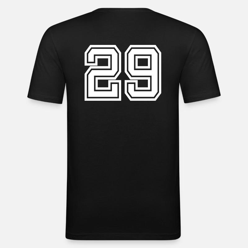 29 - Männer Slim Fit T-Shirt - Schwarz