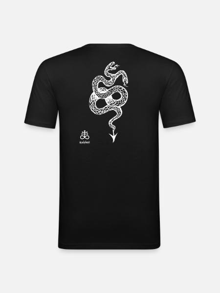 Serpent - T-shirt près du corps Homme - noir