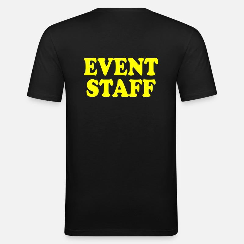 Event staff - Maglietta aderente da uomo - nero