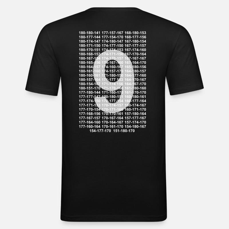 9 Darter light - Men's Slim Fit T-Shirt - black