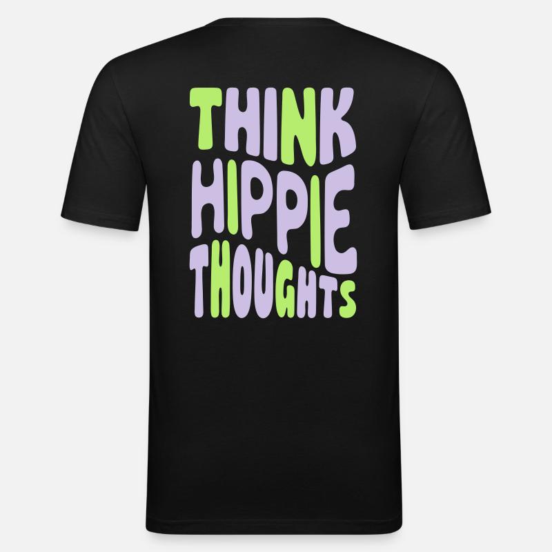 Think Hippie Thoughts - Men's Slim Fit T-Shirt - black