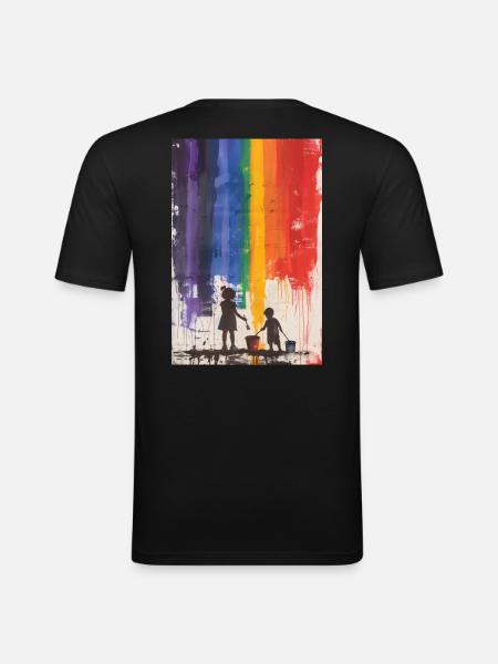 Colourful - Men's Slim Fit T-Shirt - black