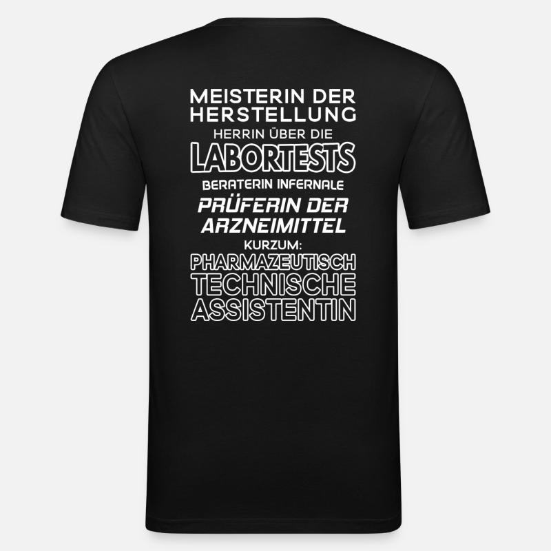 Pharmazeutisch-technische Assistentin/PTA - Männer Slim Fit T-Shirt - Schwarz