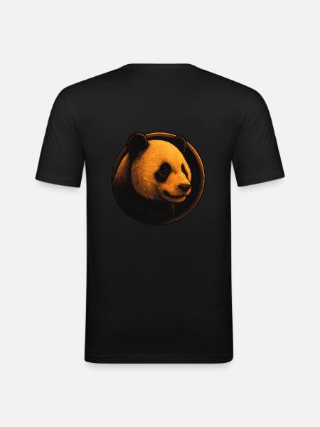Panda – Le géant pacifique - T-shirt près du corps Homme - noir