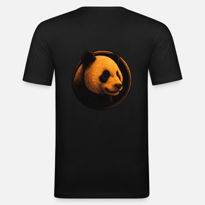 Panda – Le géant pacifique - T-shirt près du corps Homme - noir