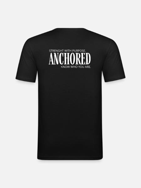 ANCRÉ - T-shirt près du corps Homme - noir