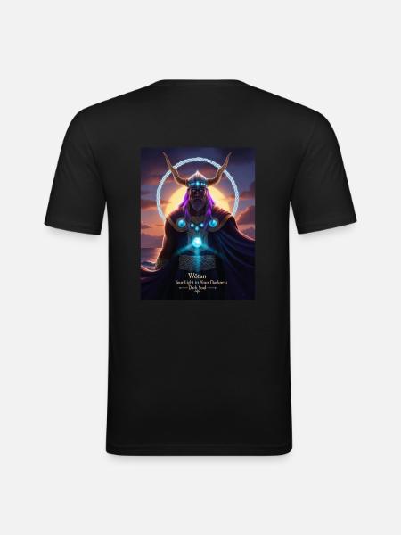 Wotan - Männer Slim Fit T-Shirt - Schwarz