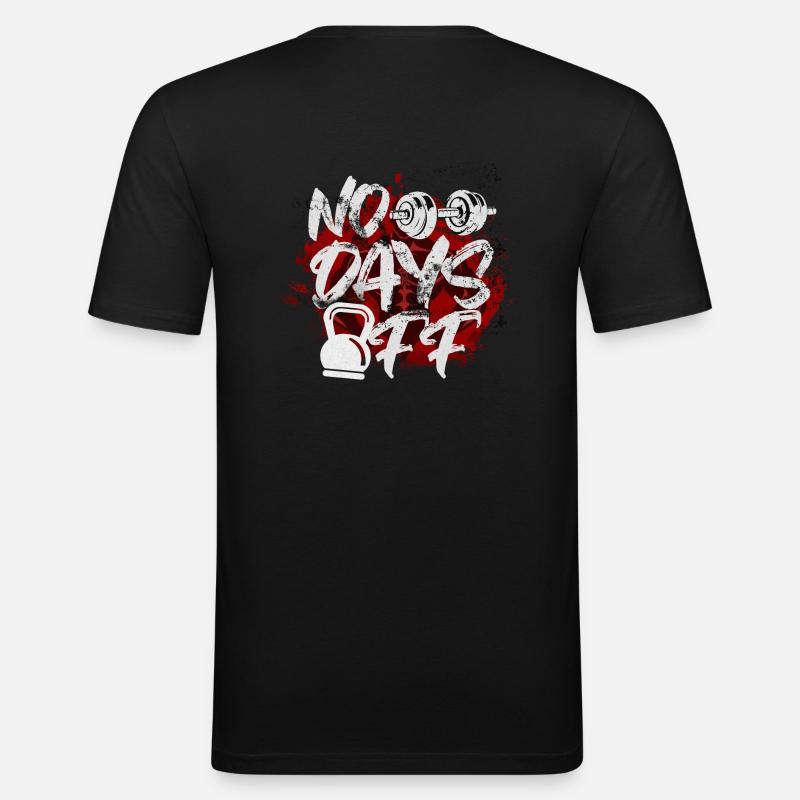 No Days Off - Men's Slim Fit T-Shirt - black