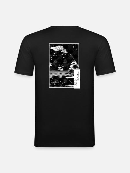 Yokai of Kiso Forest - Men's Slim Fit T-Shirt - black