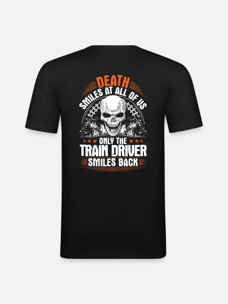 Triebfahrzeugführer Lokführer Lokomotivführer - Männer Slim Fit T-Shirt - Schwarz
