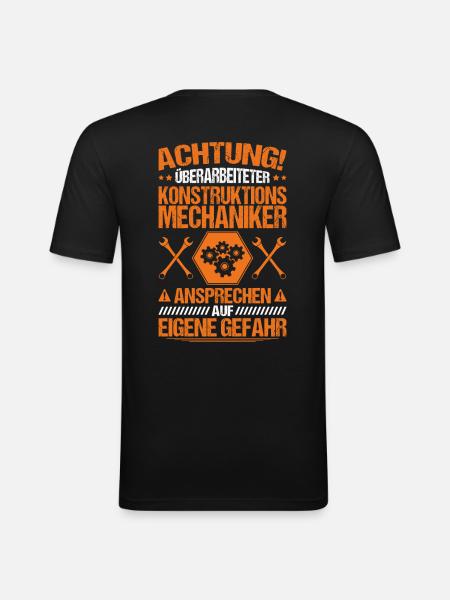 Construction Mechanic Revised Gift - Men's Slim Fit T-Shirt - black