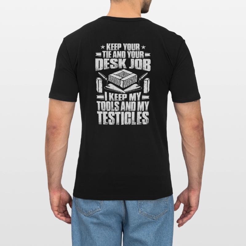 Bricklayer construction worker building site masonry bricklayer Men's Slim Fit T-Shirt