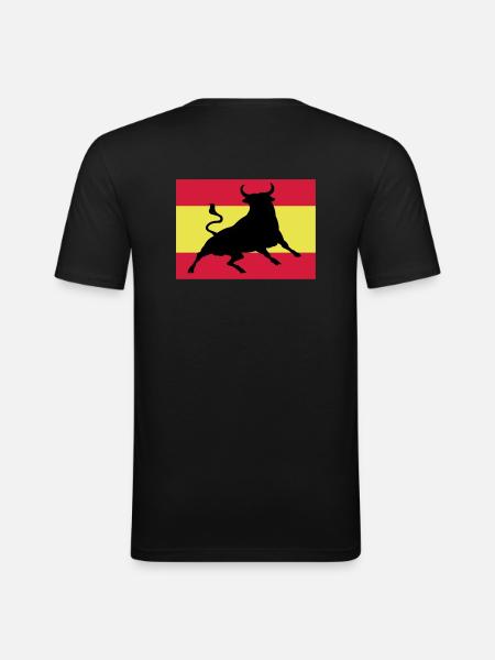 Viva España - Männer Slim Fit T-Shirt - Schwarz