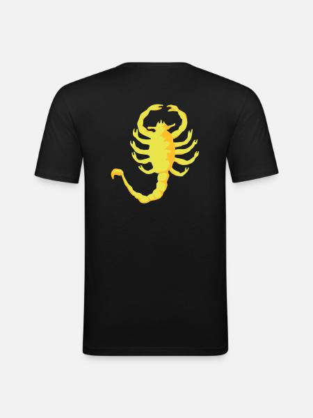 Skorpion Drive - Männer Slim Fit T-Shirt - Schwarz