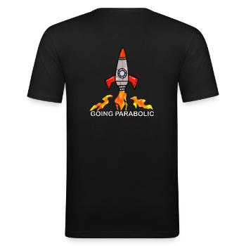Rocket - Men's Slim Fit T-Shirt - black - Back - Nik (191cm)