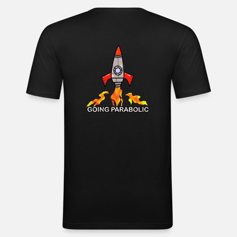 Fusée - T-shirt près du corps Homme - noir