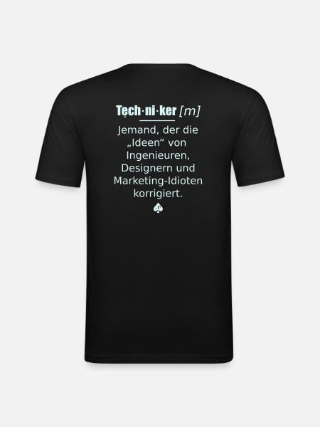 Techniker - Männer Slim Fit T-Shirt - Schwarz
