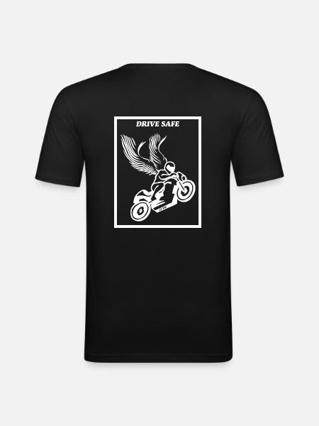 drive safe - motorcycle - Men's Slim Fit T-Shirt - black