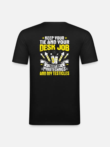 Pyrotechnician Fireworks Pyrotechnics Pyrotechnician - Men's Slim Fit T-Shirt - black
