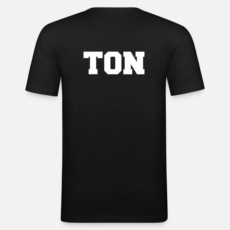 Ton - Männer Slim Fit T-Shirt - Schwarz