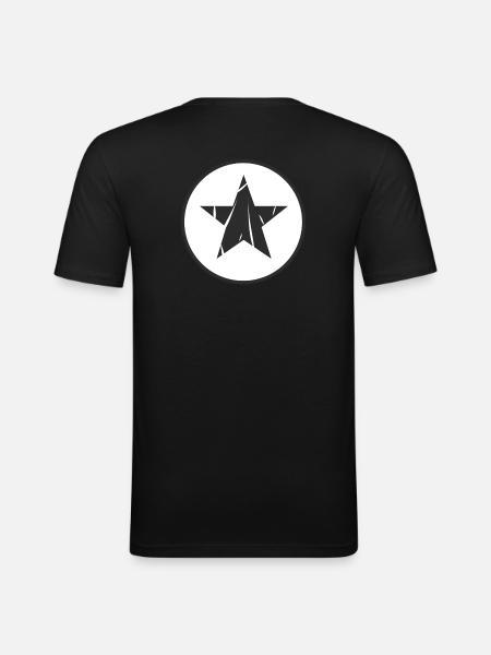 Star in black - Men's Slim Fit T-Shirt - black