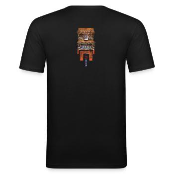 Chinesisch_Architektur en Kongmiao_Dacheng 1727 - T-shirt près du corps Homme - noir - Dos - Nik (191cm)