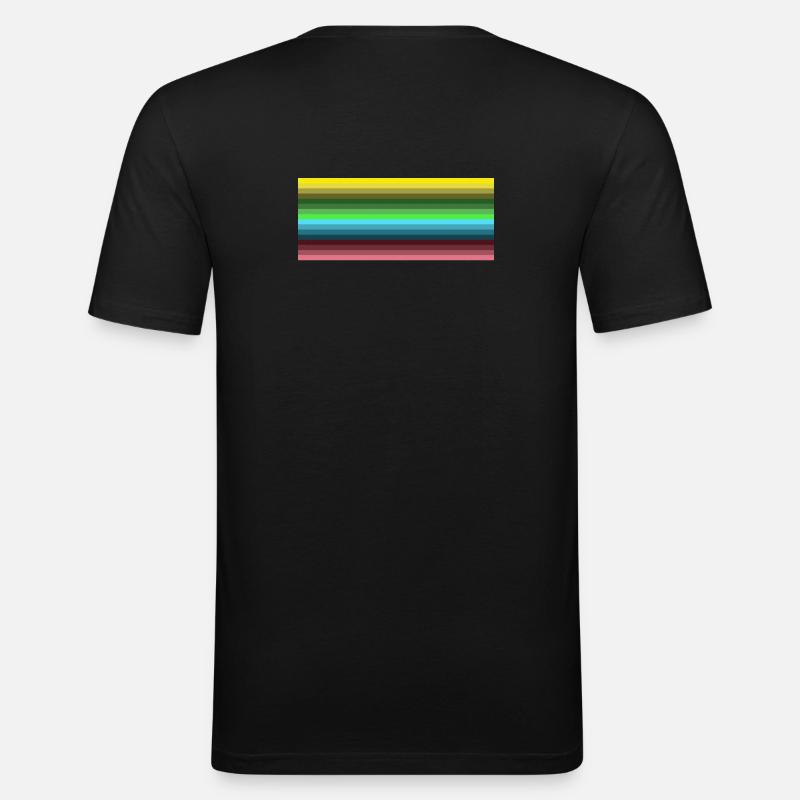 REGENBOGEN - Männer Slim Fit T-Shirt - Schwarz